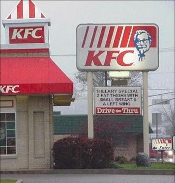 Funny Sign of the Week – KFC’s Hillary Special « Dvorak News Blog