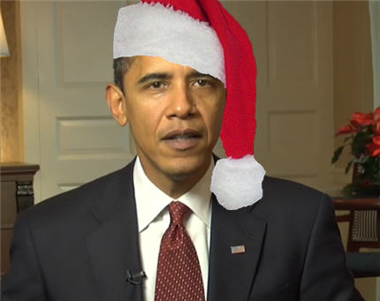 obama-wearing-santa-cap